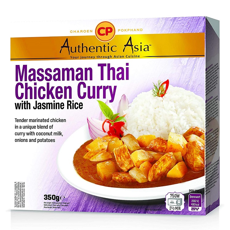 Piatto pronto massaman curry con pollo e riso jasmine - CP 350g.